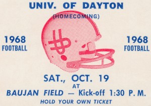 Vintage Dayton Flyers Football Ticket Poster